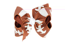 Beyond Creations, LLC - LAYERED FOOTBALL BOWS-Paris Pink & Cowboy Blue Baby Boutique