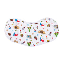 2-in-1 Burp Cloth and Bib: Texas Baby (Unisex)-Paris Pink & Cowboy Blue Baby Boutique