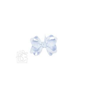 Beyond Creations, LLC - MULTI-LOOP GROSGRAIN BOW ON CLIP-Paris Pink & Cowboy Blue Baby Boutique