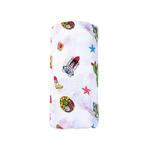 Texas Baby Swaddle Blanket (Unisex)-Paris Pink & Cowboy Blue Baby Boutique