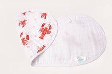 Heads or Tails Burp and Bib (Unisex)-Paris Pink & Cowboy Blue Baby Boutique