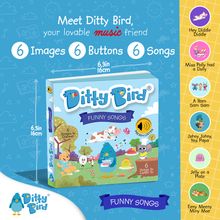Ditty Bird - Ditty Bird Sound Book- BEST SELLER - Funny Songs-Book-Paris Pink & Cowboy Blue Baby Boutique