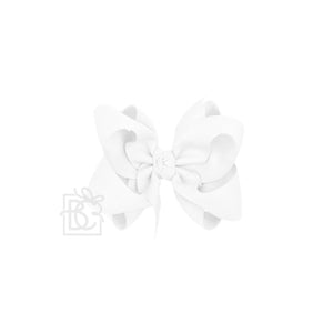 Beyond Creations, LLC - MULTI-LOOP GROSGRAIN BOW ON CLIP-Paris Pink & Cowboy Blue Baby Boutique