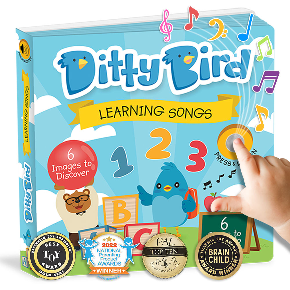 Ditty Bird - Ditty Bird Baby Sound Book: Learning Songs - ABC Baby Book-Book-Paris Pink & Cowboy Blue Baby Boutique