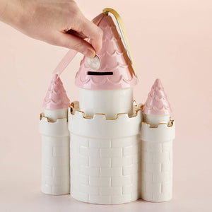 Simply Enchanted Castle Ceramic Bank-Paris Pink & Cowboy Blue Baby Boutique