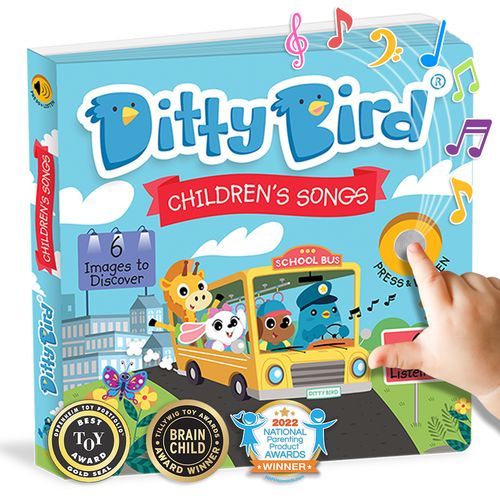Ditty Bird - Ditty Bird Sound Book: Children´s Songs- BESTSELLER - EASTER-Book-Paris Pink & Cowboy Blue Baby Boutique