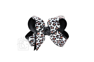 Beyond Creations, LLC - LAYERED LEOPARD BOW ON CLIP-Paris Pink & Cowboy Blue Baby Boutique