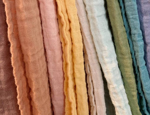 SwaddleDesigns - Jadeite Muslin Swaddle Blanket, Premium Cotton-Paris Pink & Cowboy Blue Baby Boutique