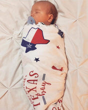 Texas Boy Swaddle Blanket-Paris Pink & Cowboy Blue Baby Boutique