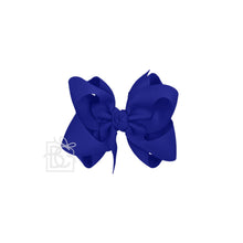 Beyond Creations, LLC - MULTI-LOOP GROSGRAIN BOW ON CLIP-Paris Pink & Cowboy Blue Baby Boutique