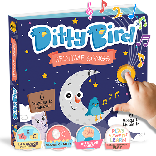 Ditty Bird - Ditty Bird | Bedtime Songs - Storytime - Baby Sound Book-Book-Paris Pink & Cowboy Blue Baby Boutique
