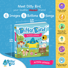 Ditty Bird - Ditty Bird Sound Book BESTSELLER Motor Skills: Action songs-Book-Paris Pink & Cowboy Blue Baby Boutique