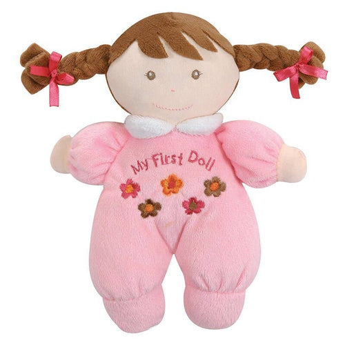 My 1st Doll - Pink Brunette-Paris Pink & Cowboy Blue Baby Boutique