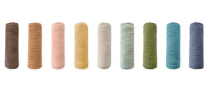 SwaddleDesigns - Jadeite Muslin Swaddle Blanket, Premium Cotton-Paris Pink & Cowboy Blue Baby Boutique