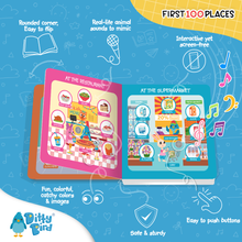 Ditty Bird - Ditty Bird Baby Sound Vocabulary Book: First 100 Places-Book-Paris Pink & Cowboy Blue Baby Boutique