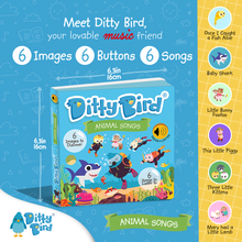 Ditty Bird - Ditty Bird Book:Animal songs incl.Baby Shark- Best Toys-Book-Paris Pink & Cowboy Blue Baby Boutique