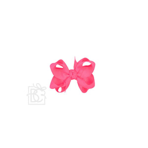 Beyond Creations, LLC - MULTI-LOOP GROSGRAIN BOW ON CLIP-Paris Pink & Cowboy Blue Baby Boutique
