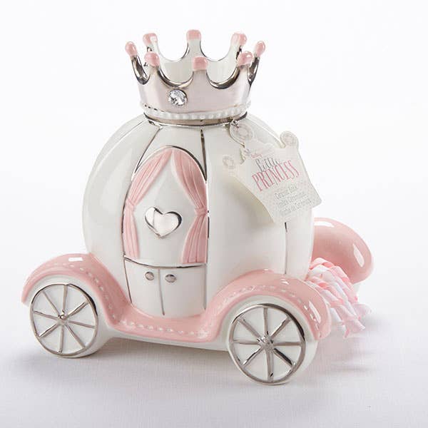 Little Princess Carriage Ceramic Bank-Keepsake-Paris Pink & Cowboy Blue Baby Boutique