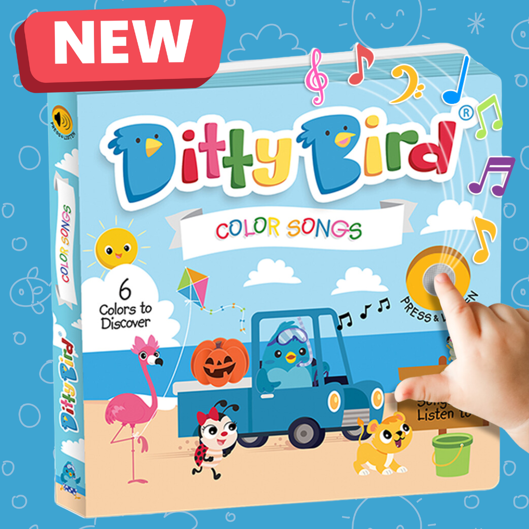 Ditty Bird - NEW | Color Songs | Ditty Bird Sound Book-Book-Paris Pink & Cowboy Blue Baby Boutique
