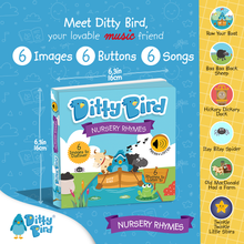 Ditty Bird - Ditty Bird Sound Book : Nursery Rhymes | Mother's Day Gift!-Book-Paris Pink & Cowboy Blue Baby Boutique