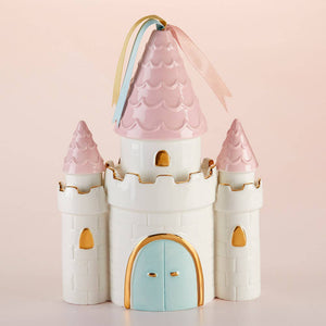Simply Enchanted Castle Ceramic Bank-Paris Pink & Cowboy Blue Baby Boutique