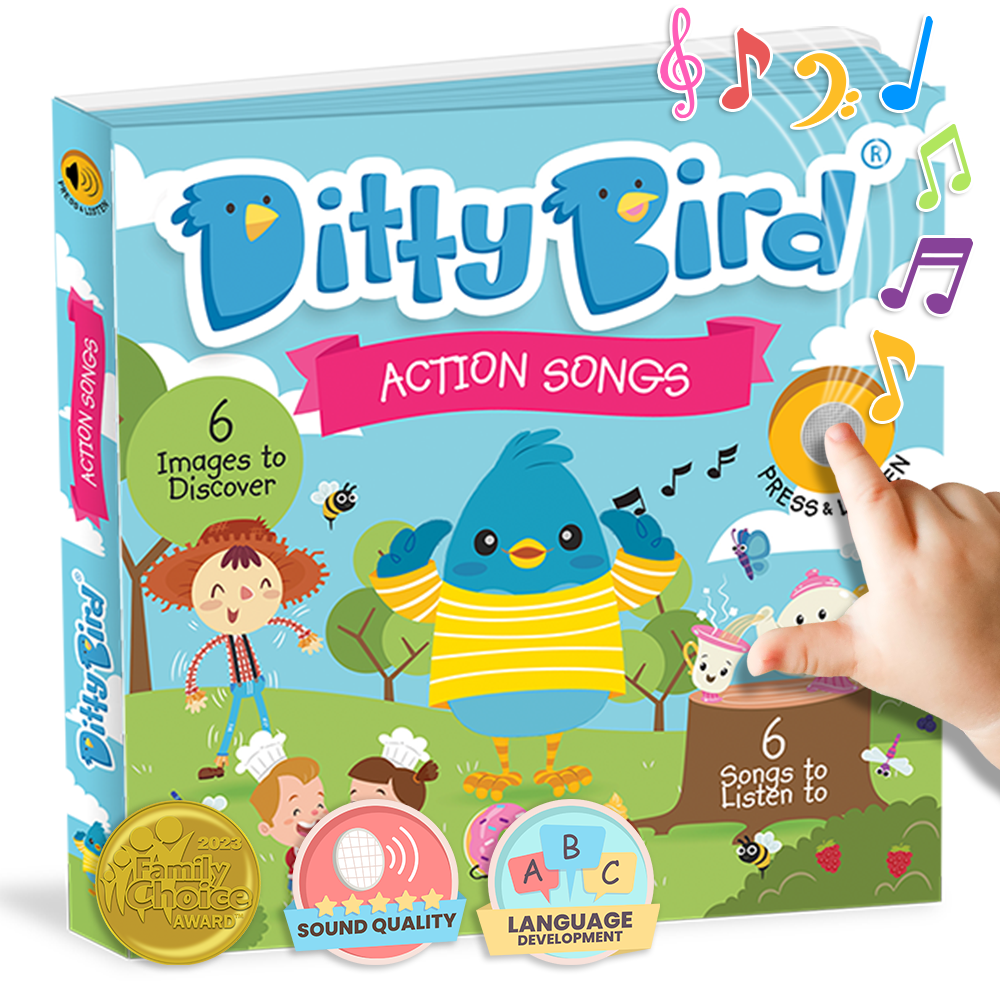Ditty Bird - Ditty Bird Sound Book BESTSELLER Motor Skills: Action songs-Book-Paris Pink & Cowboy Blue Baby Boutique