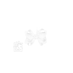Beyond Creations, LLC - MULTI-LOOP GROSGRAIN BOW ON CLIP-Paris Pink & Cowboy Blue Baby Boutique