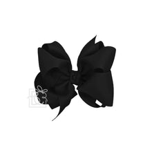 Beyond Creations, LLC - MULTI-LOOP GROSGRAIN BOW ON CLIP-Paris Pink & Cowboy Blue Baby Boutique