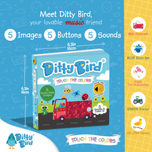 Ditty Bird - Ditty Bird First Sensory Book -Montessori- Touch the colors-Book-Paris Pink & Cowboy Blue Baby Boutique