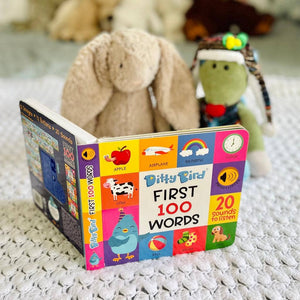 Ditty Bird - First 100 Words | Ditty Bird Baby book-Award Family Choice-Book-Paris Pink & Cowboy Blue Baby Boutique