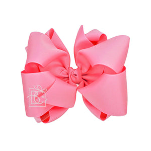 Beyond Creations, LLC - MULTI-LOOP GROSGRAIN BOW ON CLIP-Paris Pink & Cowboy Blue Baby Boutique