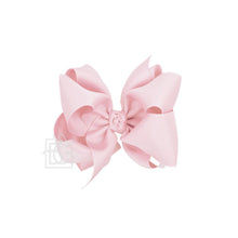 Beyond Creations, LLC - MULTI-LOOP GROSGRAIN BOW ON CLIP-Paris Pink & Cowboy Blue Baby Boutique