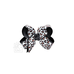 Beyond Creations, LLC - LAYERED LEOPARD BOW ON CLIP-Paris Pink & Cowboy Blue Baby Boutique