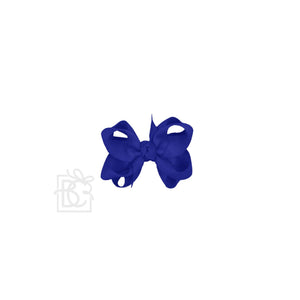 Beyond Creations, LLC - MULTI-LOOP GROSGRAIN BOW ON CLIP-Paris Pink & Cowboy Blue Baby Boutique
