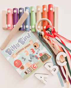 Ditty Bird - Ditty Bird Baby Sound Book: Learning Songs - ABC Baby Book-Book-Paris Pink & Cowboy Blue Baby Boutique