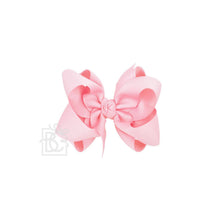 Beyond Creations, LLC - MULTI-LOOP GROSGRAIN BOW ON CLIP-Paris Pink & Cowboy Blue Baby Boutique