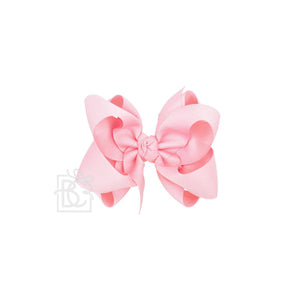 Beyond Creations, LLC - MULTI-LOOP GROSGRAIN BOW ON CLIP-Paris Pink & Cowboy Blue Baby Boutique