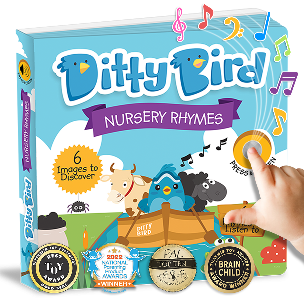 Ditty Bird - Ditty Bird Sound Book : Nursery Rhymes | Mother's Day Gift!-Book-Paris Pink & Cowboy Blue Baby Boutique