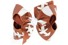 Beyond Creations, LLC - LAYERED FOOTBALL BOWS-Paris Pink & Cowboy Blue Baby Boutique