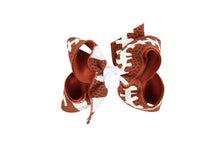 Beyond Creations, LLC - LAYERED FOOTBALL BOWS-Paris Pink & Cowboy Blue Baby Boutique